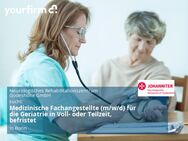 Medizinische Fachangestellte (m/w/d) für die Geriatrie in Voll- oder Teilzeit, befristet - Bonn