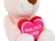 Nici Kuscheltier Bär HAB DICH LIEB creme, 15 cm, schlenkernd, enthält recyceltes Material (Global Recycled Standard)