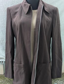 🤎 Vintage TAIFUN Stretch Longblazer – Y2K – Zip-Jacke – tailliert - Darmstadt