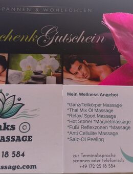 Weihnachts Action Massage Gutschein mit 10€ Rabatt - Düren