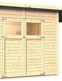 KONIFERA Gartenhaus Amrum 3 aus naturbelassenem Fichtenholz, BxT: 415x199 cm, inklusive Fußboden