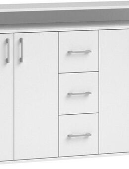 HBZ Sideboard Drivno Sideboard, B/H/T 139x90x34 cm, Breite 139cm, Kugelauszug, Einlegeböden verstellbar, 3 Schubkästen