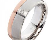 Verlobungsring Damenring Edelstahl DE193 mit Diamant - Aholming
