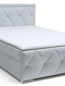 Leonique Boxbett Alfie, Topseller! Inkl. Bettkasten&Topper, Wahlweise mit Knopfsteppung oder Strasssteinen, H2, H3 und H4 wählbar