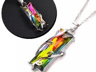 Kreative Kette mit Anhänger Regenbogen Glas Form Modeschmuck Geschenkidee 14,90 €* - Villingen-Schwenningen