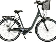 HAWK Bikes Cityrad City Wave Deluxe Plus Grey, 7 Gang Shimano Nexus Schaltwerk, für Damen und Herren