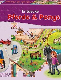 Kosmos Puzzle WAS IST WAS Junior, Entdecke Pferde & Ponys, 54 Puzzleteile, Made in Germany