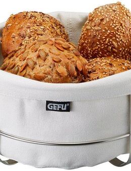 GEFU Brotkorb BRUNCH, Baumwolle, Edelstahl, (1-tlg), für Backwaren. Ideal für Tischdekoration, gemütliche Brunch-Momente