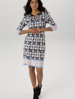 Aniston SELECTED Jerseykleid mit verspielter Blümchen-Bordüre