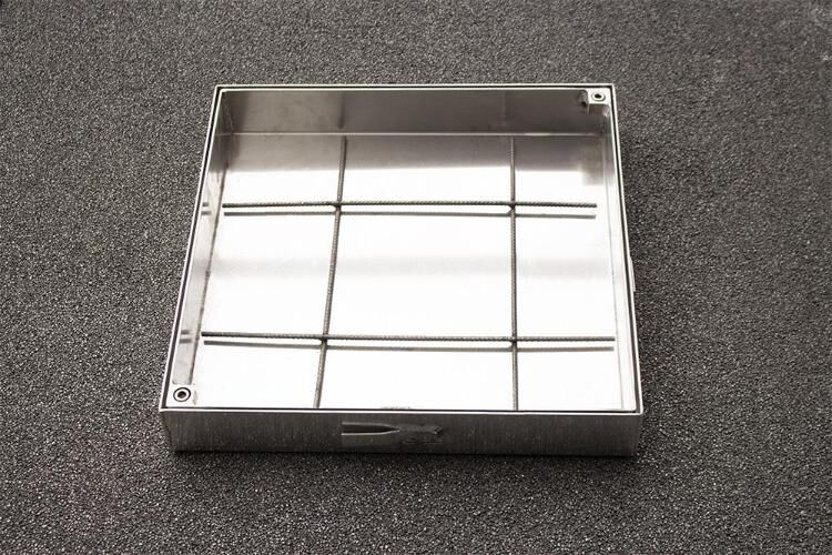 Schachtabdeckung Edelstahl SAP-40/5E auspflasterbar 400x400 mm - Hiddenhausen