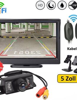 Kabellos Funk Einparkkameras WiFi Rückfahrkamera 5 Zoll Monitor - Berlin Neukölln