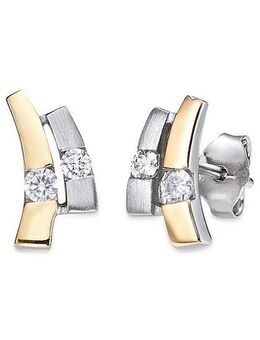 Bruno Banani Paar Ohrstecker Schmuck Geschenk Silber 925 Ohrschmuck Ohrringe Stein, mit Zirkonia (synth)