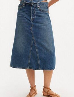 Levi's® Jeansrock HR A LINE DECON SKIRT in trendy Midi-Länge mit ausgefranster Kante