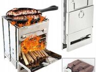 *BESTSELLER* HERD CAMPING HOLZHERD KLAPPBARER GRILL BBQ Angeln Outdoor mit Tasche Set253232 - Wuppertal