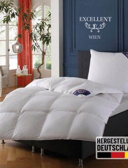Excellent Daunenbettdecke Wien, Bettdecken für Sommer und Winter, Decke, Füllung: 90% Daunen, 10% Federn, Bezug: 100% Baumwolle, Bettdecke 135x200 cm, made in Germany, allergiker geeignet (Hausstaub)