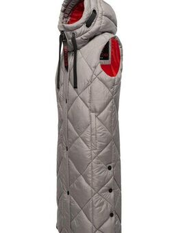 Navahoo Steppweste Schnuckel warme Damen Outdoor-Weste lang mit Kapuze