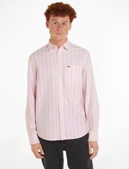Tommy Jeans Langarmhemd TJM REG OXFORD STRIPE SHIRT mit Brusttasche