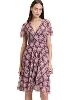 Cartoon Volantkleid Cartoon Damen Volantkleid mit Rüschen