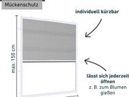Windhager Insektenschutzplissee Plisseefenster ULTRA FLAT, halbtransparent, ohne Bohren, verspannt, Klemmfix, Insektenschutz Plissee für Fenster ohne bohren, 130 x 150 cm, weiß