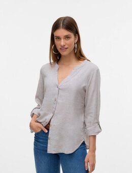 Vero Moda Langarmbluse VMLINN LS V-NECK SHIRT WVN NOOS
