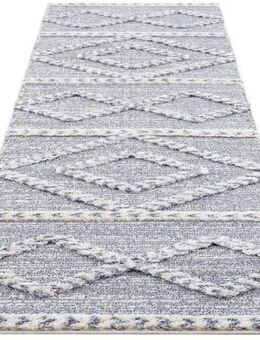 Carpet City Hochflor-Teppich Focus 3022, rechteckig, Höhe: 20 mm, Läufer, Boho, Hochtief-Muster/ 3D-Effekt, für Wohnzimmer, Schlafzimmer