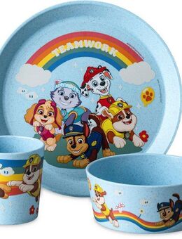 KOZIOL Kindergeschirr-Set Kleiner Teller + Schale + Becher CONNECT GROW PAW PATROL (3-tlg), 1 Personen, Kunststoff, 100% melaminfrei & recycelbar, CO² neutral in Deutschland produziert!