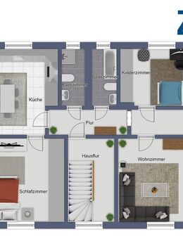 Ihr neues Zuhause mit zwei extra Zimmer im Dachgeschoss - Remscheid