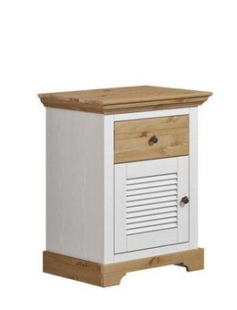 Home affaire Nachtkommode Rauna, Landhausstil, edles Design mit Lamellen und Kassetten, 2 Farben (B/H/T 56/69/39cm), FSC® zertifiziertes Kieferholz, massive Qualität mit viel Stauraum