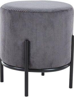 SalesFever Polsterhocker, mit Design-Gestell aus schwarzem Metall