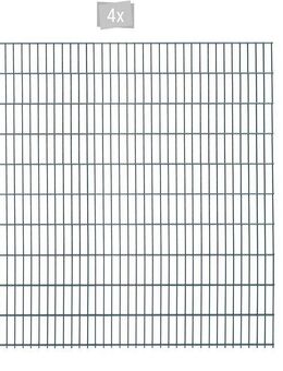 Arvotec Doppelstabmattenzaun ESSENTIAL 203 zum Einbetonieren, (Set, 9-St), Zaunhöhe 203 cm, Zaunlänge 2 - 60 m