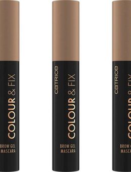 Catrice Augenbrauen-Gel Colour & Fix Brow Gel Mascara, 3-tlg., mit Silikonbürste