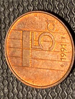 Münze Münzen Umlaufmünze Niederlande 5 Cent 1991 - Alzey