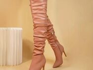 Sexy Overknee Stilletto Stiefel gr 41 rosa neu - Rheine