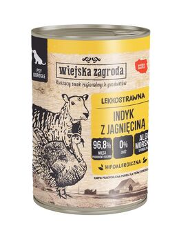 Sparpaket Wiejska Zagroda Dog 36 x 400 g - Truthahn mit Lamm