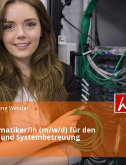 Fachinformatiker/in (m/w/d) für den IT-Service und Systembetreuung - Wetzlar
