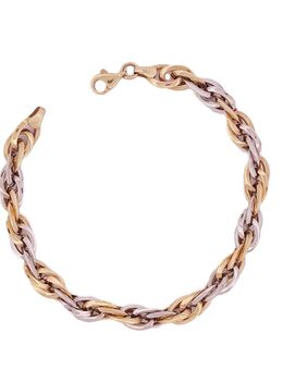 Armband bicolor halbmassiv gedreht 750 Gold 19 cm - gebraucht 8,22 g - Ingelheim (Rhein) Zentrum
