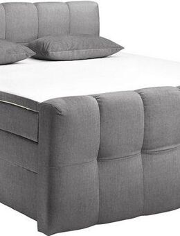 ED EXCITING DESIGN Boxspringbett Tolfa mit Komforteinstiegshöhe von 73cm, erhältlich in 180x200cm, inkl. Bettkasten und 7cm Visco-Topper