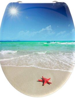 welltime WC-Sitz Beach, abnehmbar, Absenkautomatik, bruchsicher, Duroplast, Schnellverschluss