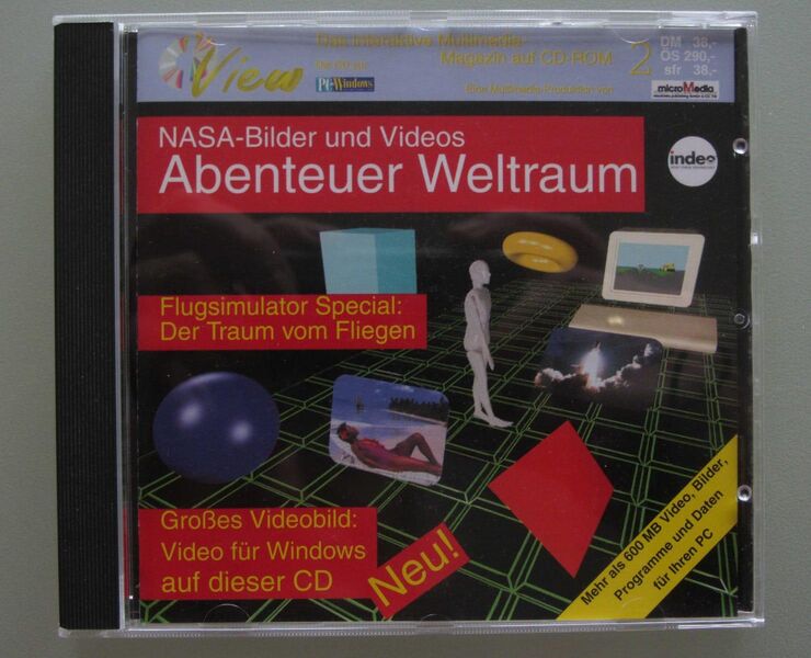 Retro CD-ROM CD-View "Abenteuer Weltraum" u.a. (1993) - Münster