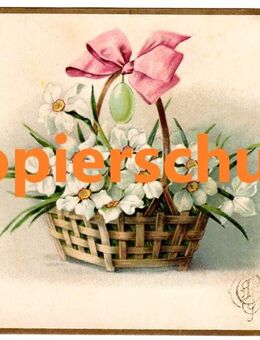 Alte Grußkarte „Ostergrüße“, gelaufen 1919 - Landsberg