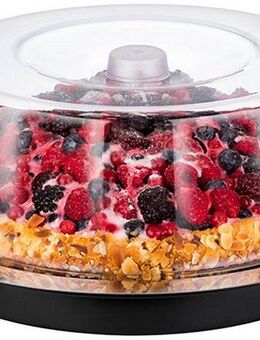 APS Kuchenplatte Thermo Tablett Set, Edelstahl, Kunststoff, Ø 34 cm, Kühlfunktion durch 2 Kühlakkus