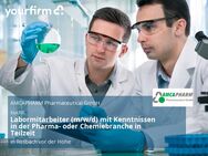 Labormitarbeiter (m/w/d) mit Kenntnissen in der Pharma- oder Chemiebranche in Teilzeit - Rosbach (Höhe)