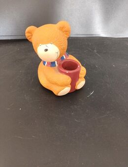 Teddybär Deko Keramik 10cm hoch 5cm breit 7cm lang - Essen