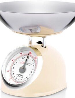 eta Küchenwaage STORIO beige ETA577790040 Retro, analog, (2-tlg), Ganzmetall-Design mit einer Edelstahl Schlüssel, bis 5 kg