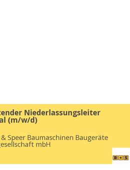Stellvertretender Niederlassungsleiter überregional (m/w/d) - Braunschweig