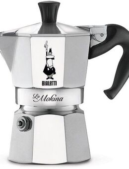 BIALETTI Espressokocher, 0,04l Kaffeekanne, für den Espressoschluck zwischendurch, Aluminium