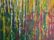 Lupinen im Birkenwald, Acryl auf Leinwand - Hennef (Sieg)