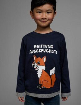 KIDSWORLD Langarmshirt ACHTUNG AUSGEFUCHST Shirt mit coolem Fuchsdruck