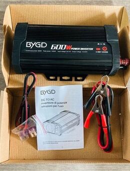 Wechselrichter BYGD für Auto/Camper 600 W - 12 V auf 230 V - Marienfließ
