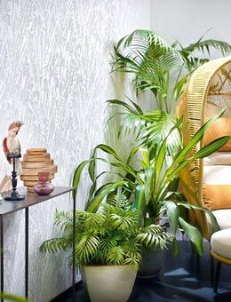 Marburg Vliestapete Palm, geprägt, Kunst, Motiv, glänzend, Kunst moderne Tapete für Wohnzimmer Schlafzimmer Küche